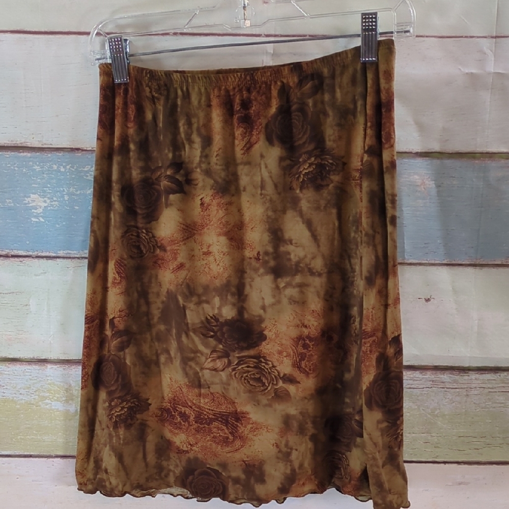 Obë Floral Brown Skirt